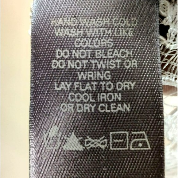 NWT Liz Claiborne Size M White Sheer Lace Button Down Short Sleeve Blouse - Picture 10 of 15